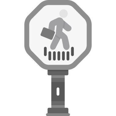 Çantası ve yürüyen ikonu olan iş adamı, iş konsepti