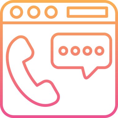 - Telefon. Web simgesi basit illüstrasyon