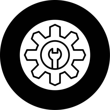 dişli simgesi vektör illüstrasyonu