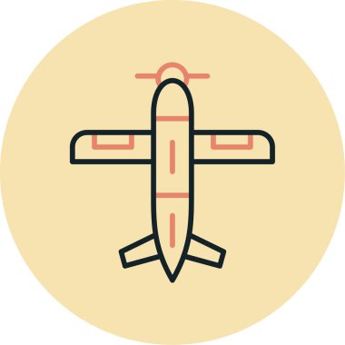 uçak ikonu vektör illüstrasyonu