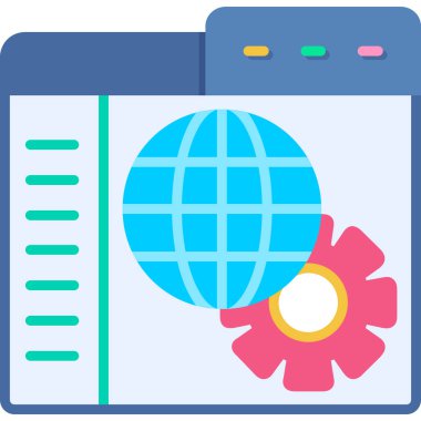 Tarayıcı web simgesi düz biçimli