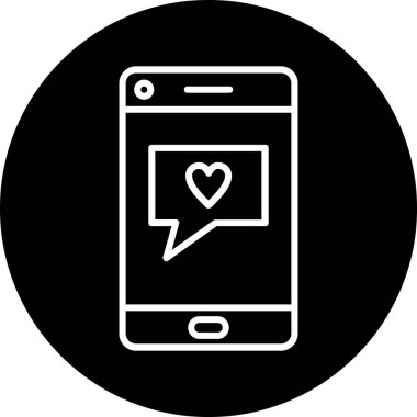 Bir telefon simgesinin vektör illüstrasyonu