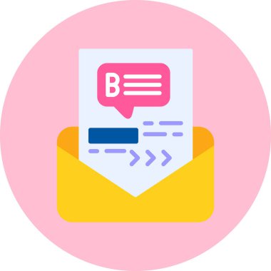 E-posta. Web simgesi basit illüstrasyon