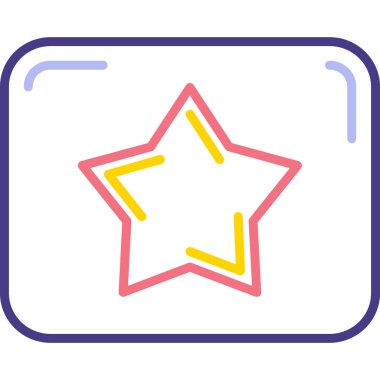 yıldız simgesi vektör illüstrasyonu