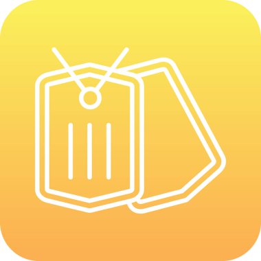 Sarı arka planda iki boş fiyat etiketi