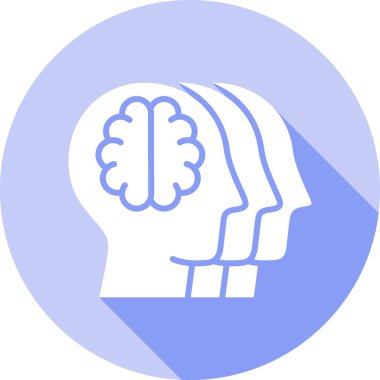 Beyin. Web simgesi basit illüstrasyon