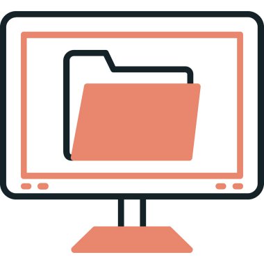 Dizüstü bilgisayar simgesi vektör çizimi