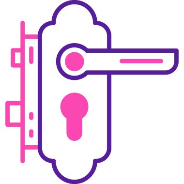 kapı anahtarı simgesi, vektör illüstrasyonu