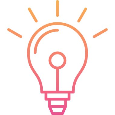 Ampul. Web simgesi basit illüstrasyon