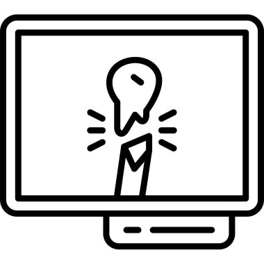 Bilgisayar ekranı. Basit illüstrasyon