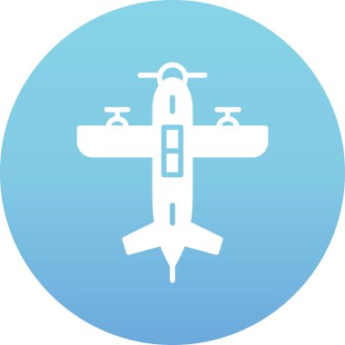 Uçak. Web simgesi basit illüstrasyon