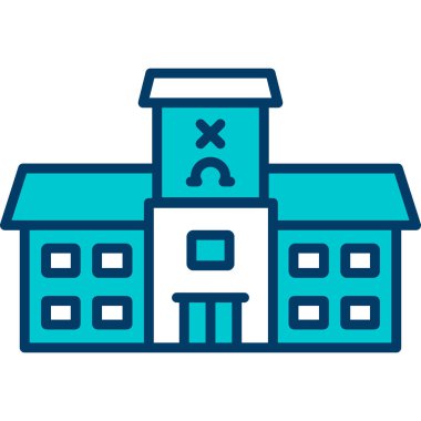 okul inşa vektör illüstrasyonu