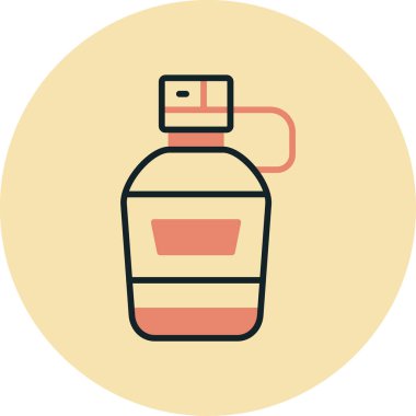 Parfüm şişesi modern simge, vektör illüstrasyonu