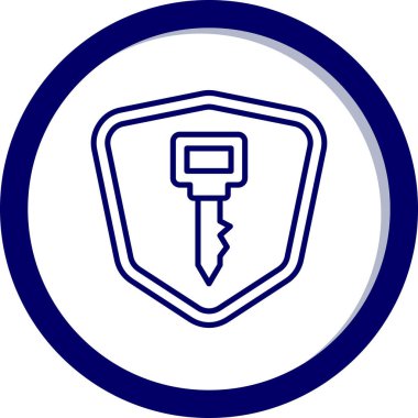 anahtar simgesi. Web için anahtar vektör simgesinin basit illüstrasyonu