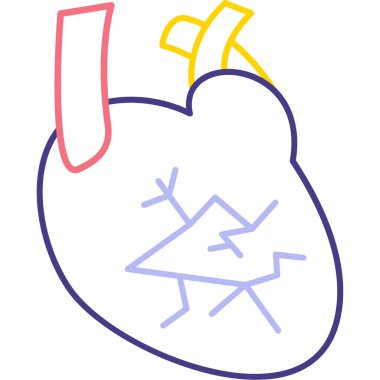 oklu kalp, basit vektör illüstrasyonu