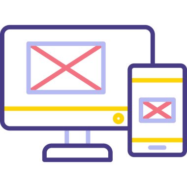 Cep telefonu. Web simgesi basit illüstrasyon