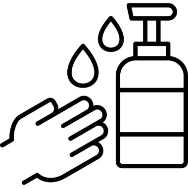 El yıkama. Web simgesi basit illüstrasyon