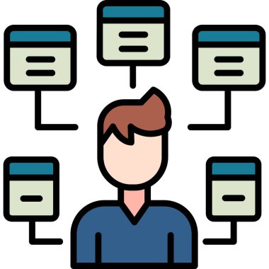 Müşteri servisi. Basit resimleme