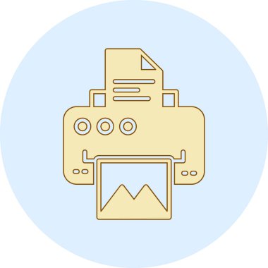 Yazıcı simgesi, vektör illüstrasyonu