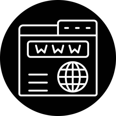 Web tarayıcı simgesi vektör illüstrasyonu