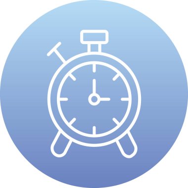 Alarm saati simgesi, vektör illüstrasyonu