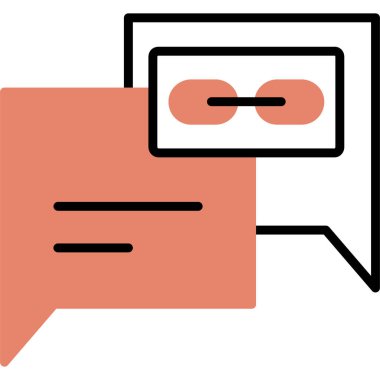 Sohbet ikonu. Web için sohbet vektör simgelerinin özet çizimi