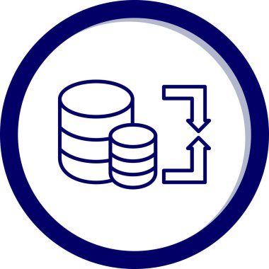 veritabanı. Web simgesi vektör illüstrasyonu