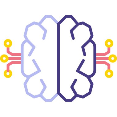beyin ikonu vektör illüstrasyonu