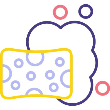 sünger temizleme simgesi, satır tasarımı