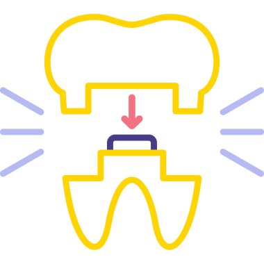 Diş. Web simgesi basit illüstrasyon