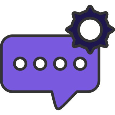 Konuş. Web simgesi basit illüstrasyon