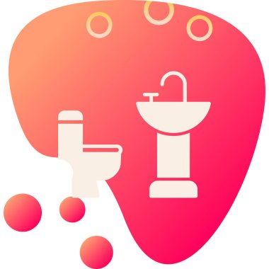 Tuvalet simgesi beyaz arka planda izole edilmiş. resimleme