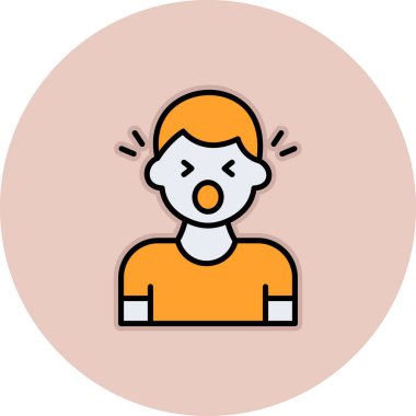 kızgın adam simgesi vektör illüstrasyonu