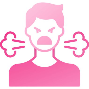 Baş ağrısı vektör tasarımlı izole bir adam.