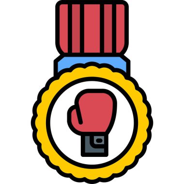 Boks eldiveni renk ana hatları vektörü