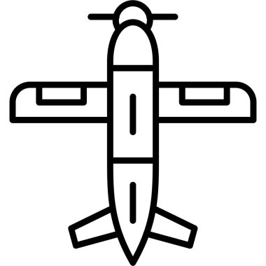 uçak simgesi, basit vektör tasarımı