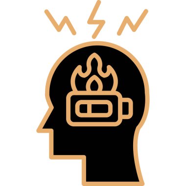 Beyin. Web simgesi basit illüstrasyon