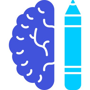 Beyin. Web simgesi basit illüstrasyon