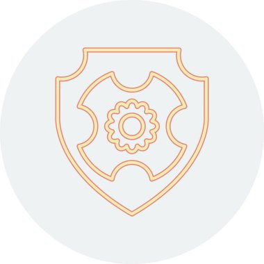 kalkan ikon vektör illüstrasyonu