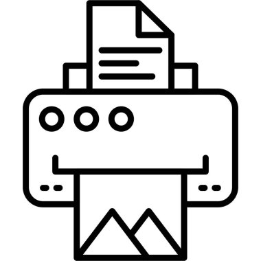 Yazıcı. Web simgesi basit tasarım