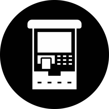 ATM web simgesi, vektör çizim