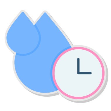 Saat simgesi. vektör illüstrasyonu