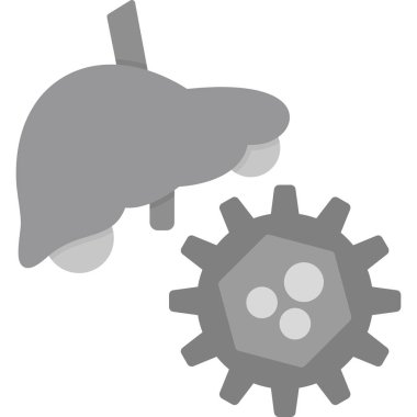 Corona virüs simgesi, basit illüstrasyon