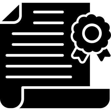 Sertifika sertifikası simgesi ana hat biçiminde