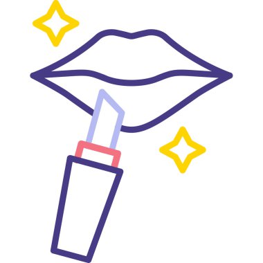 Ruj izi. Web simgesi basit illüstrasyon