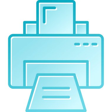 Yazıcı. Web simgesi basit illüstrasyon
