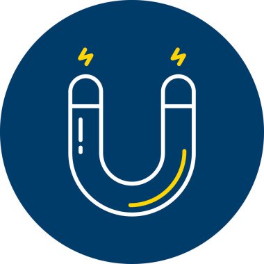 Mıknatıs simgesi soyut arkaplanda izole edildi