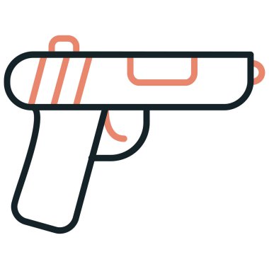 Silah. Web simgesi basit illüstrasyon