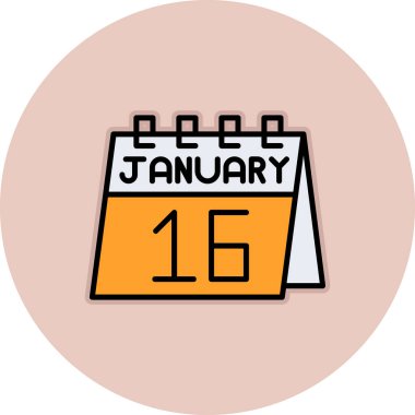 Takvim simgesi tasarımı, vektör illüstrasyonu