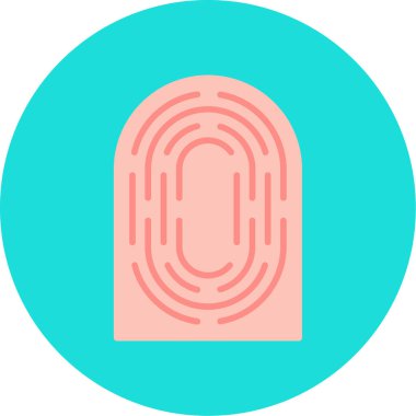 parmak izi ikonu vektör illüstrasyonu